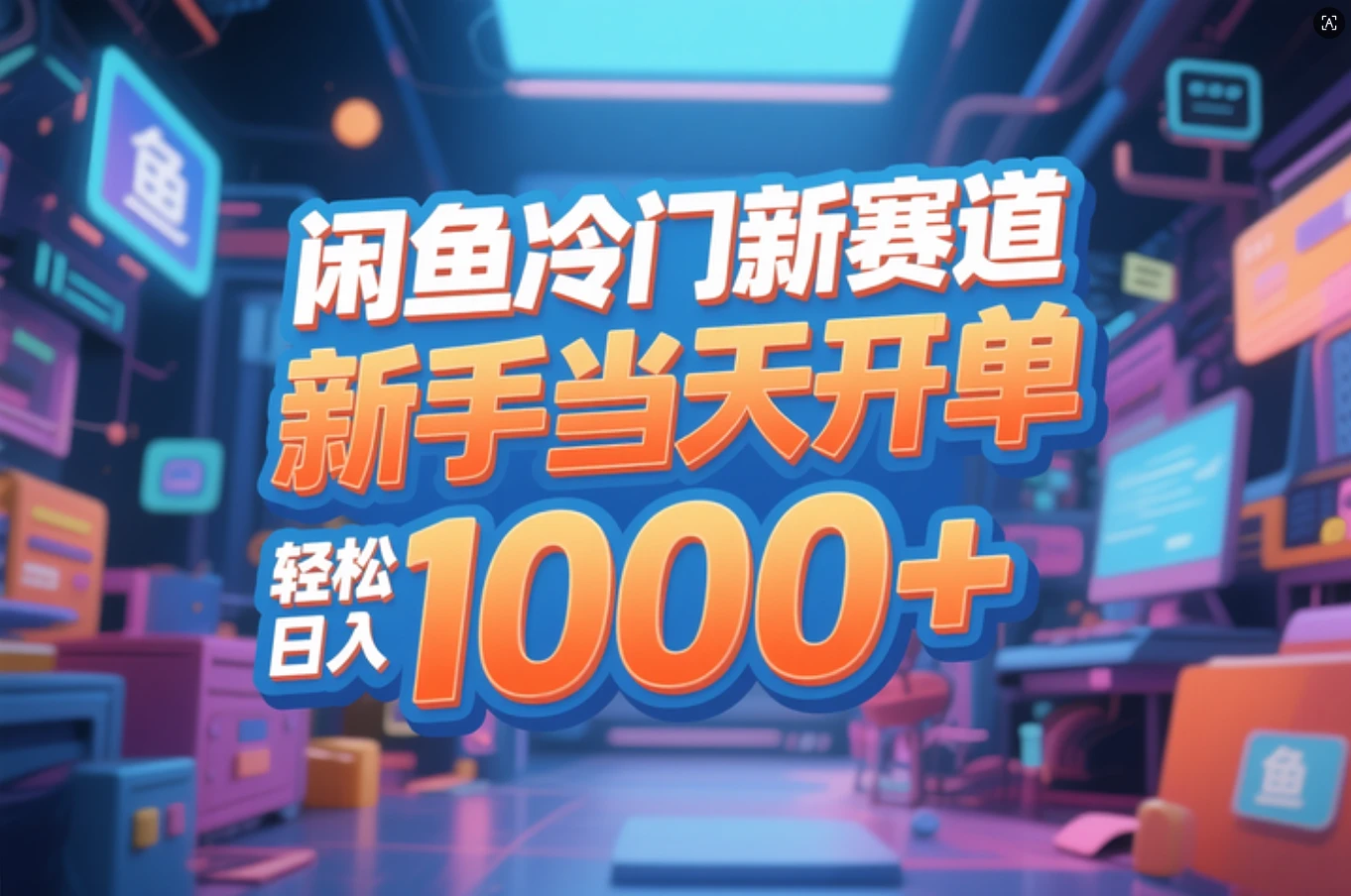 闲鱼冷门新赛道，新手当天开单，轻松日入1000+-清远网