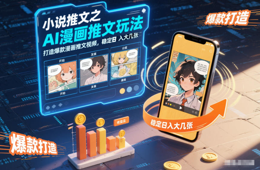 小说推文之AI漫画推文玩法,打造爆款漫画推文视频,稳定日入大几张-清远网