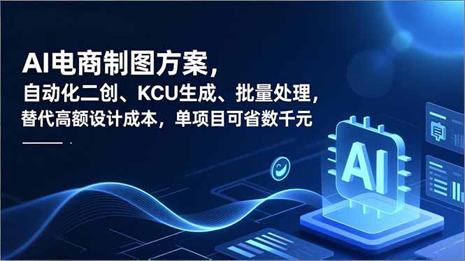AI电商制图方案，自动化二创、SKU生成、批量处理，替代高额设计成本，单项目可省数千元-清远网