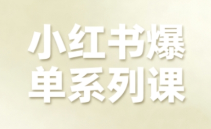 小红书爆单系列课，聚焦小红书电商全链路增长(更新)-清远网